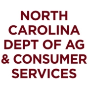 Text reading North Carolina Depot of Ag & Consumer Services.